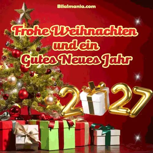 Frohe Weihnachten und ein gutes neues Jahr 2027 gif