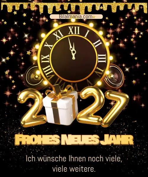 Feuerwerk Frohes neues jahr 2027 gif