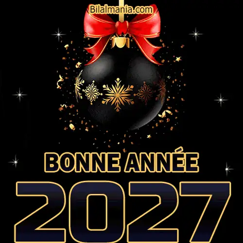 Vœux élégants de réveillon gif bonne année 2027