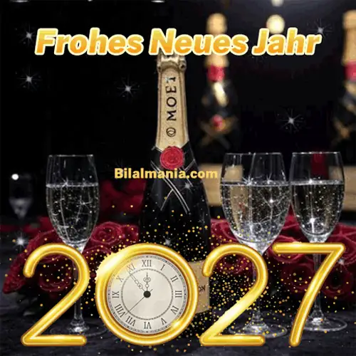 Animierte Silvestergrüße guten rutsch ins neue jahr 2027 gif