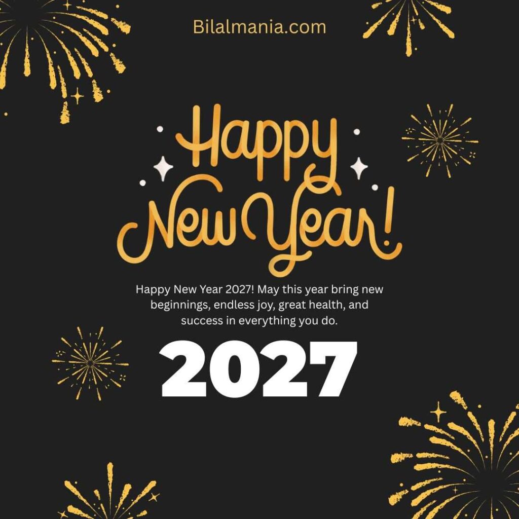 2027 újévi képek szikrázó arany csillagokkal és jókívánsággal