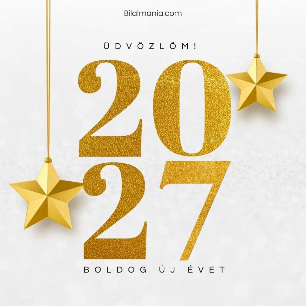 BUÉK 2027 képek ingyenes letöltés arany csillogó számokkal