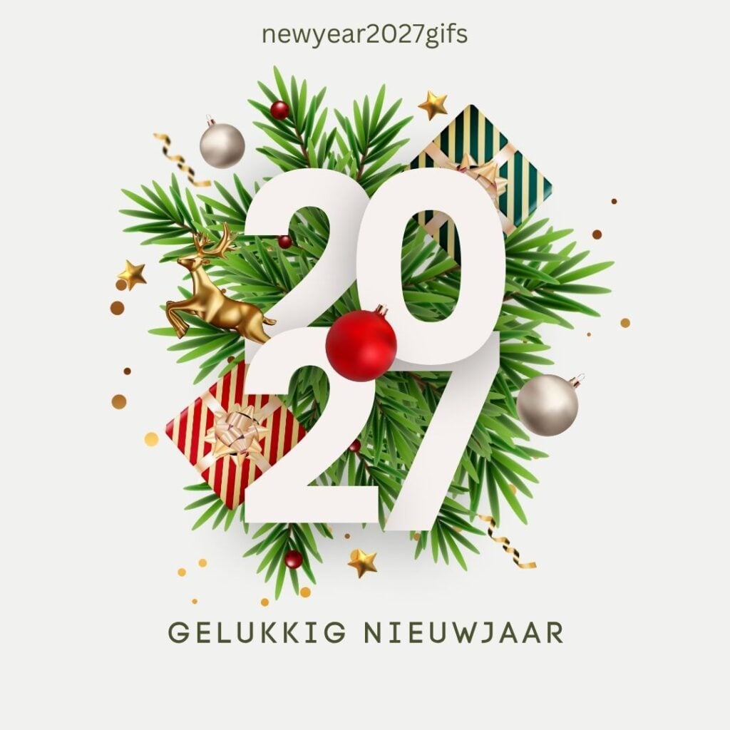 Beste Wensen voor 2027 met feestelijke nieuwjaarsdecoratie en beste wensen voor 2027