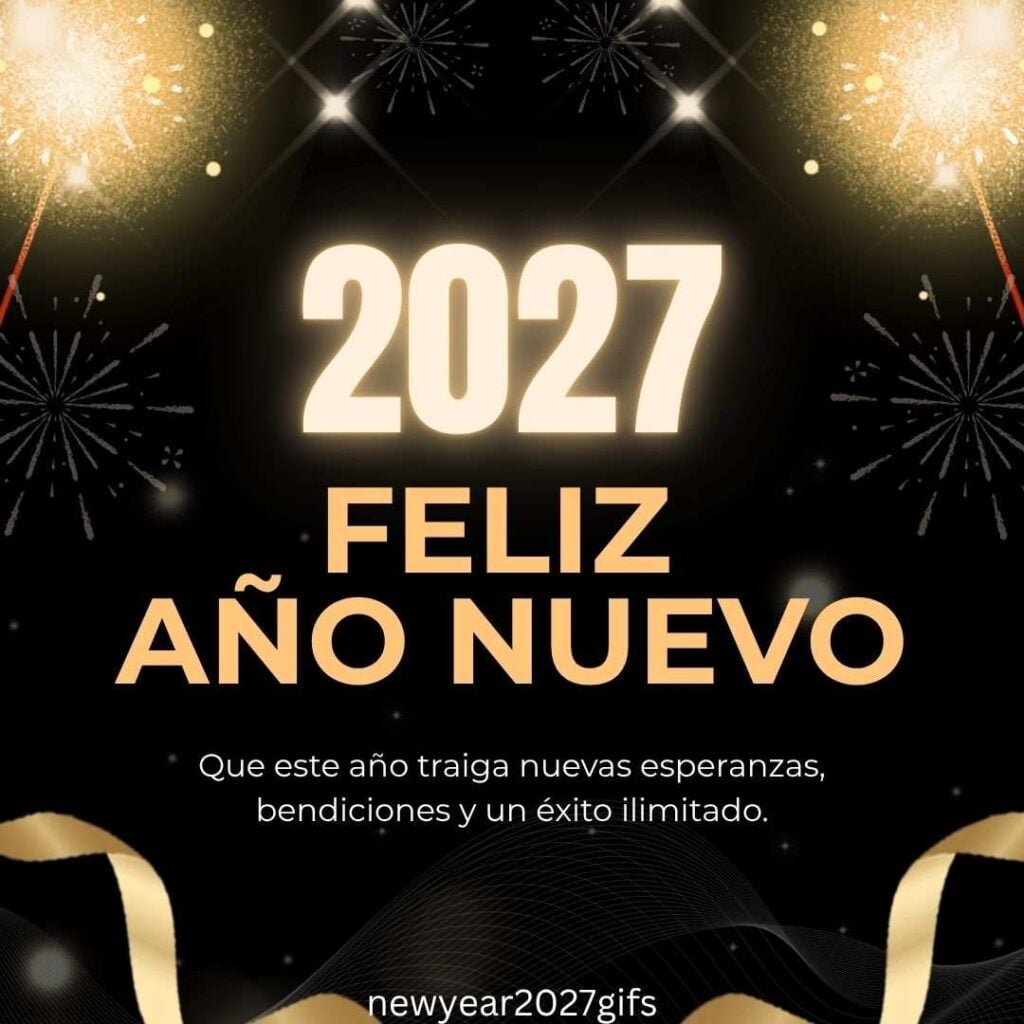 Feliz Ano Nuevo 2027 Imagenes 10 con decoraciones festivas y deseos de Año Nuevo 2027