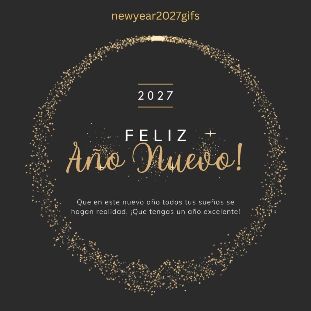 Feliz Ano Nuevo 2027 Imagenes 5 con decoraciones festivas y deseos de Año Nuevo 2027