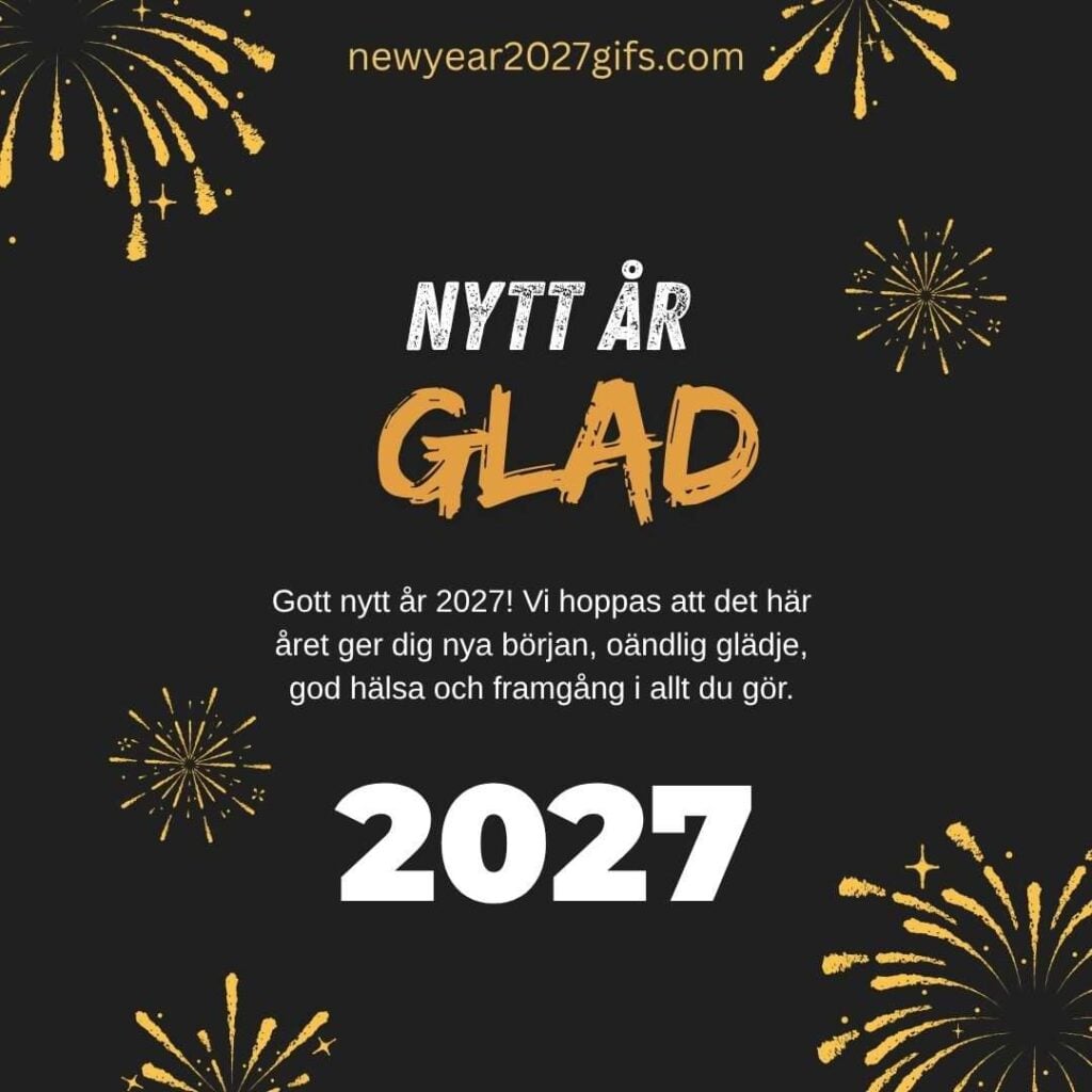 Gott Nytt Ar 2027 Bilder Gratis 3 med festliga dekorationer och nyårsönskningar