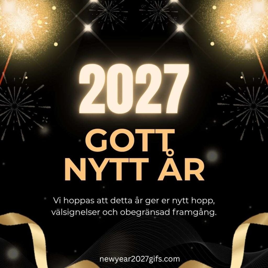 Gott Nytt Ar 2027 Bilder Gratis 9 med festliga dekorationer och nyårsönskningar