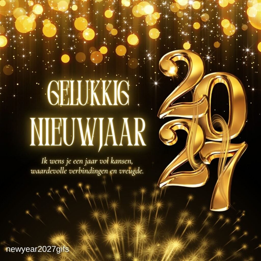 Kansen en Verbindingen Nieuwjaar 2027 met feestelijke nieuwjaarsdecoratie en beste wensen voor 2027