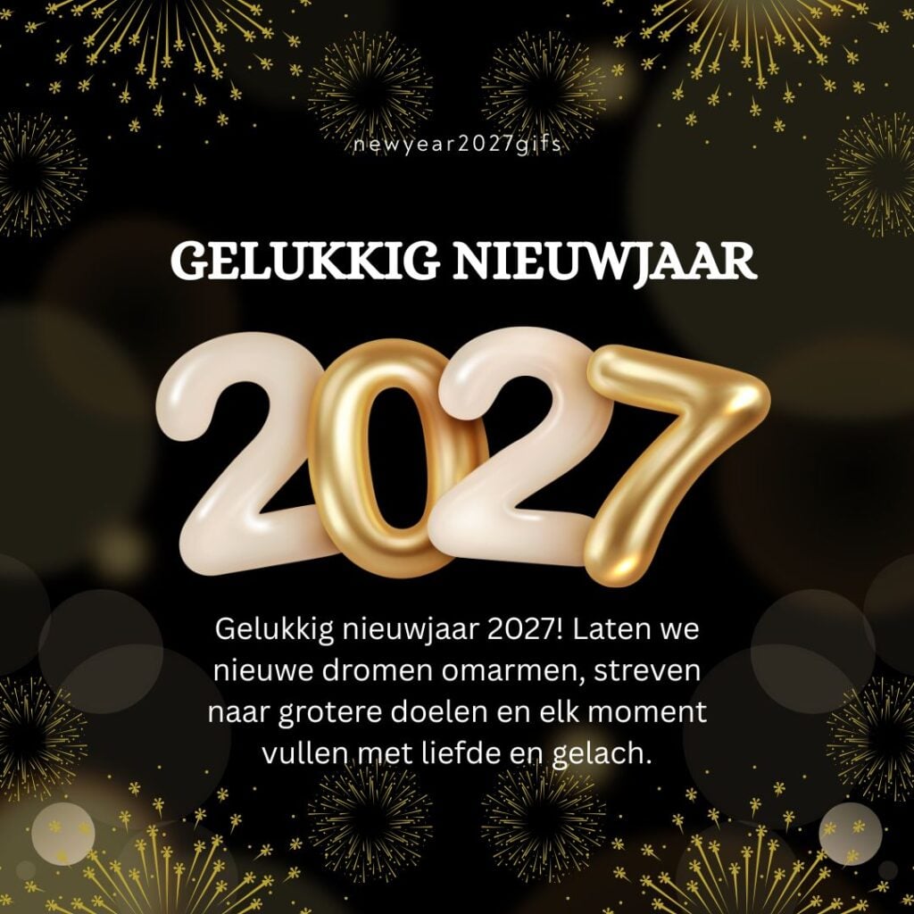 Nieuwe Dromen en Doelen 2027 Ambitie met feestelijke nieuwjaarsdecoratie en beste wensen voor 2027