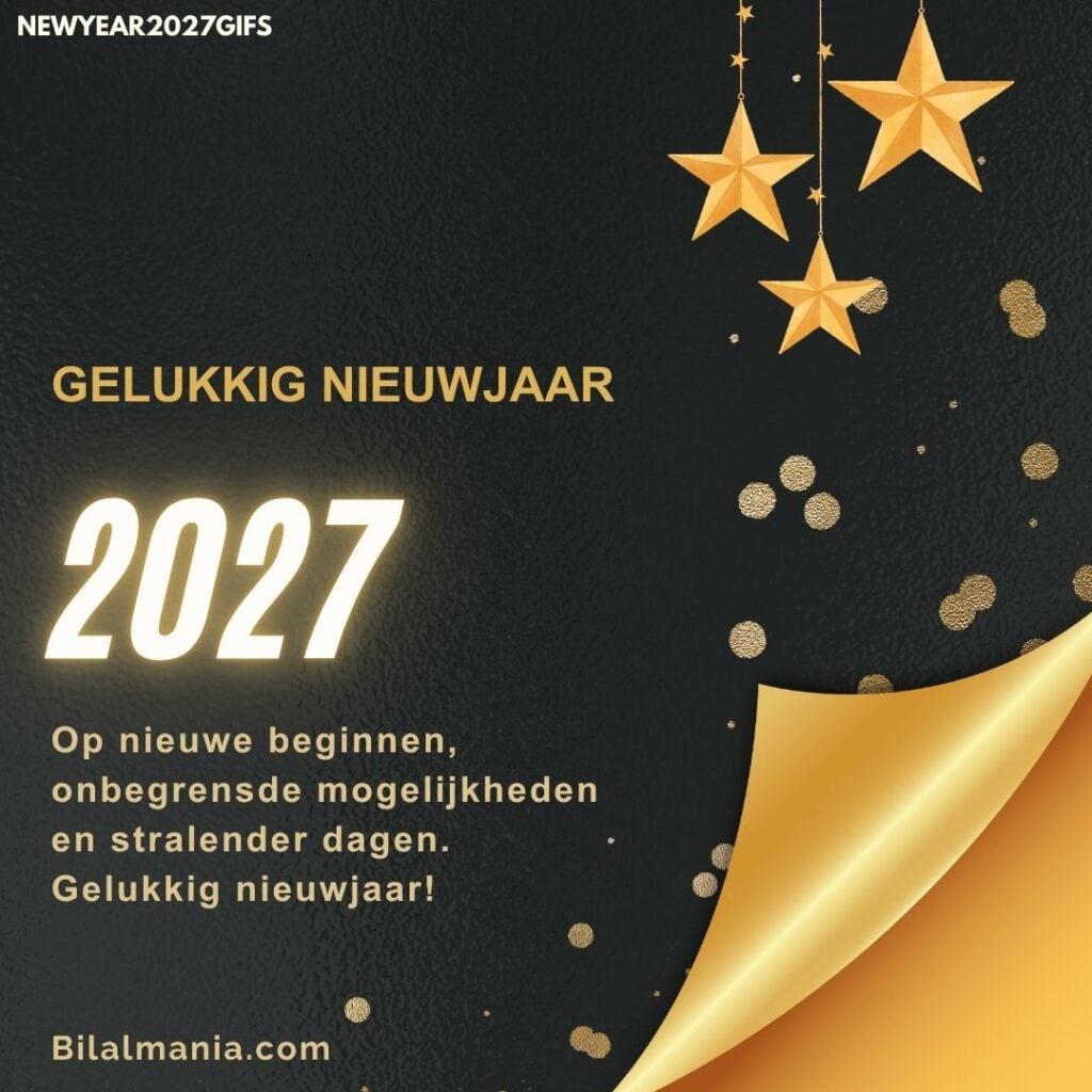 Nieuwjaar 2027 Nieuwe Beginnen met feestelijke nieuwjaarsdecoratie en beste wensen voor 2027