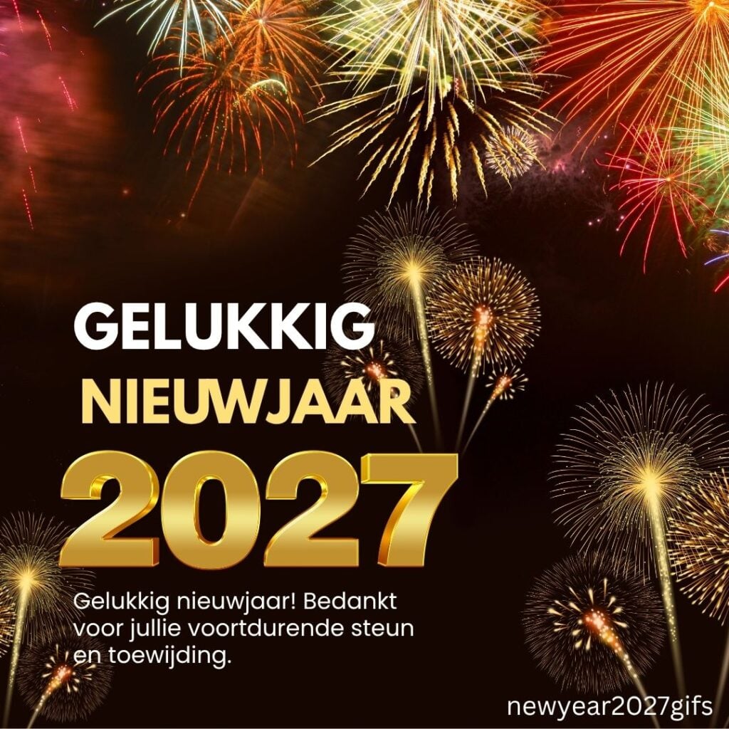 Zakelijke Nieuwjaarswensen 2027 Partners met feestelijke nieuwjaarsdecoratie en beste wensen voor 2027